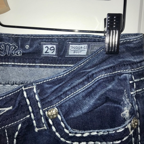 Miss Me Distressed Button Pocket Bootcut Jeans - Picture 3 of 6